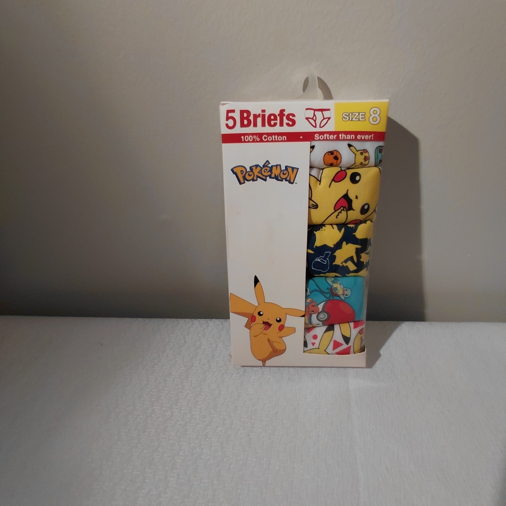 Pokemon Boys' Briefs Set with Colorful Designs